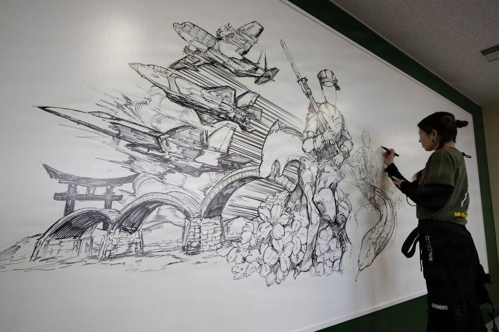 MALS-12 hosts live manga drawing event