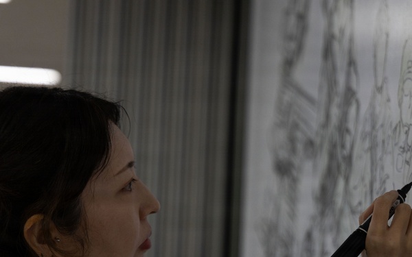 MALS-12 hosts live manga drawing event