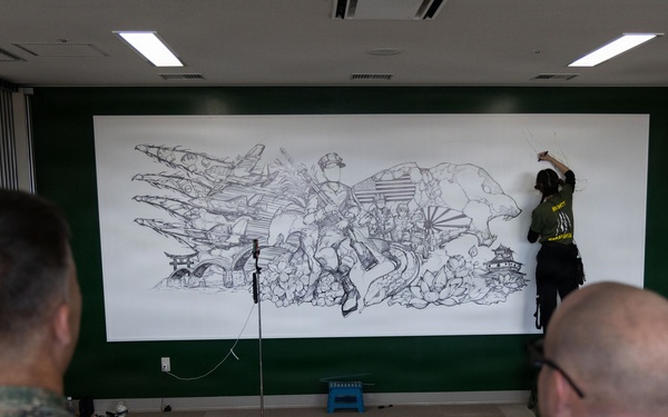 MALS-12 hosts live manga drawing event