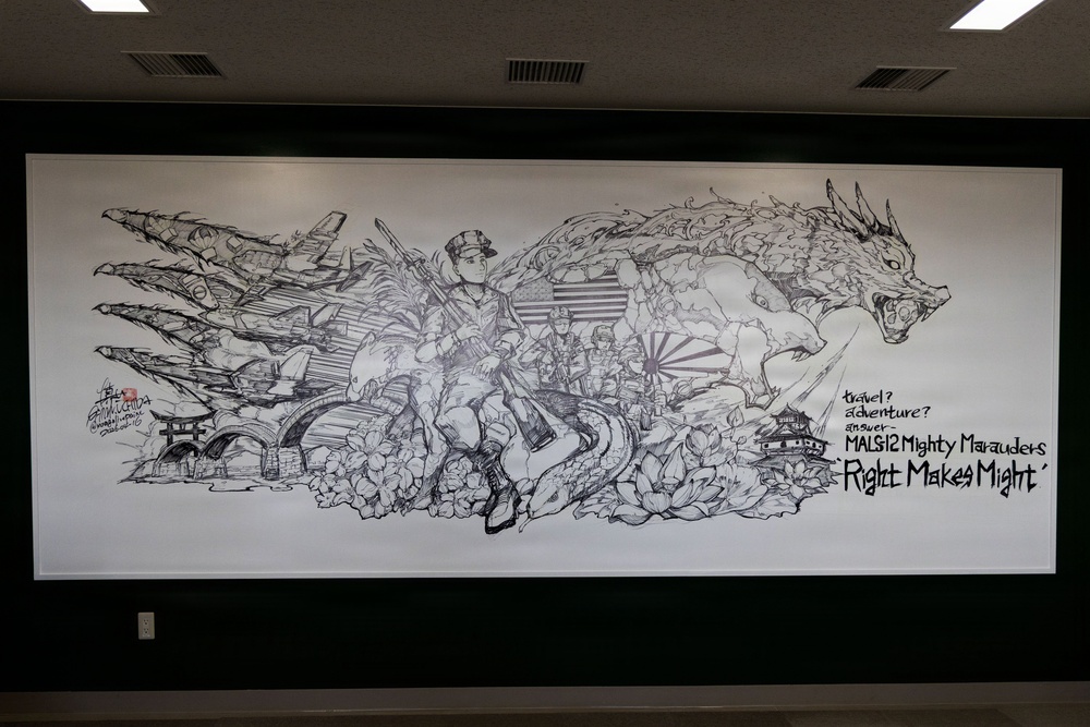 MALS-12 hosts live manga drawing event