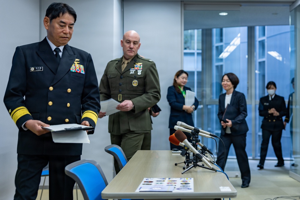MCAS Iwakuni Commanding Officer and FAW-31 Commander attend the Friendship Day 26 Press Conference