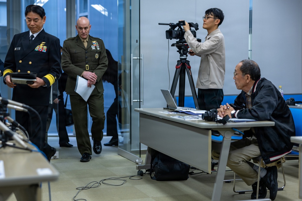 MCAS Iwakuni Commanding Officer and FAW-31 Commander attend the Friendship Day 26 Press Conference