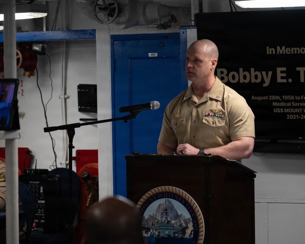 USS Mount Whitney underway
