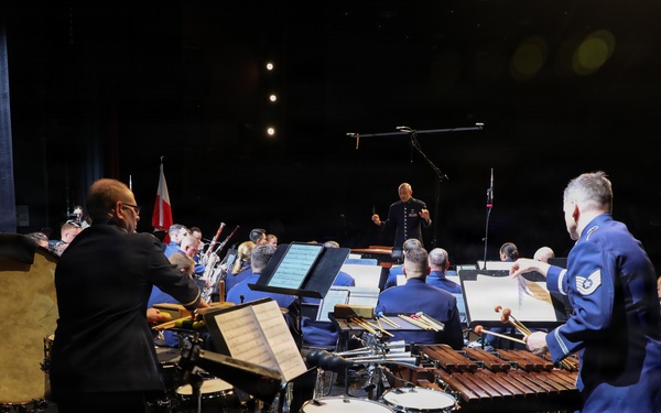 U.S. Air Forces in Europe - Air Forces Africa Band performs in Poland