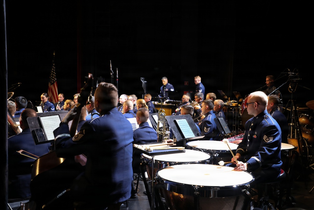 U.S. Air Forces in Europe - Air Forces Africa Band performs in Poland
