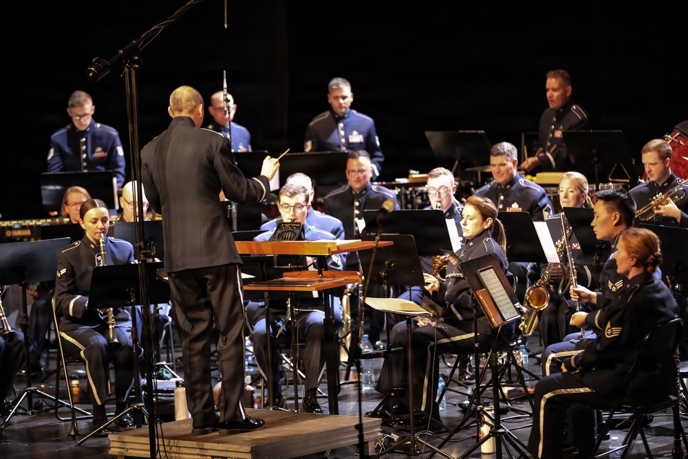 U.S. Air Forces in Europe - Air Forces Africa Band performs in Poland
