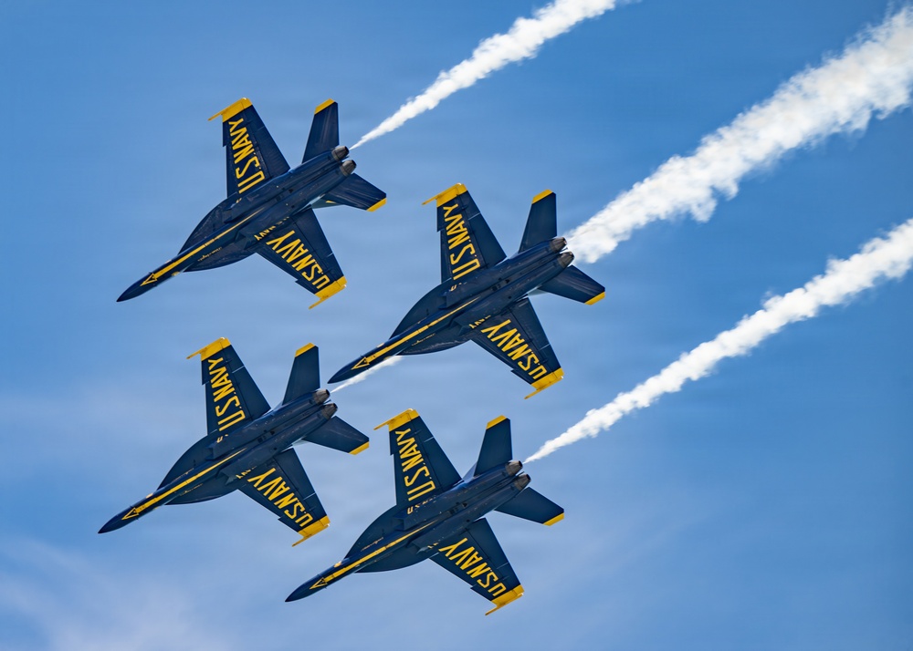 The Blue Angels perform at Cocoa Beach