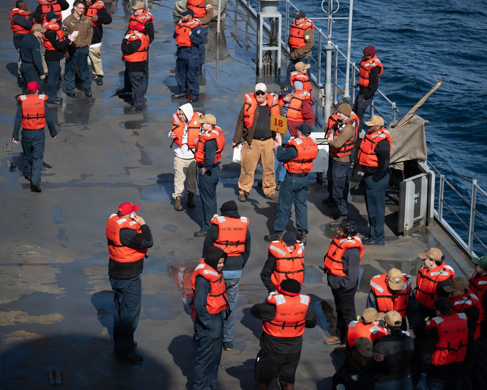 USS Mount Whitney Underway
