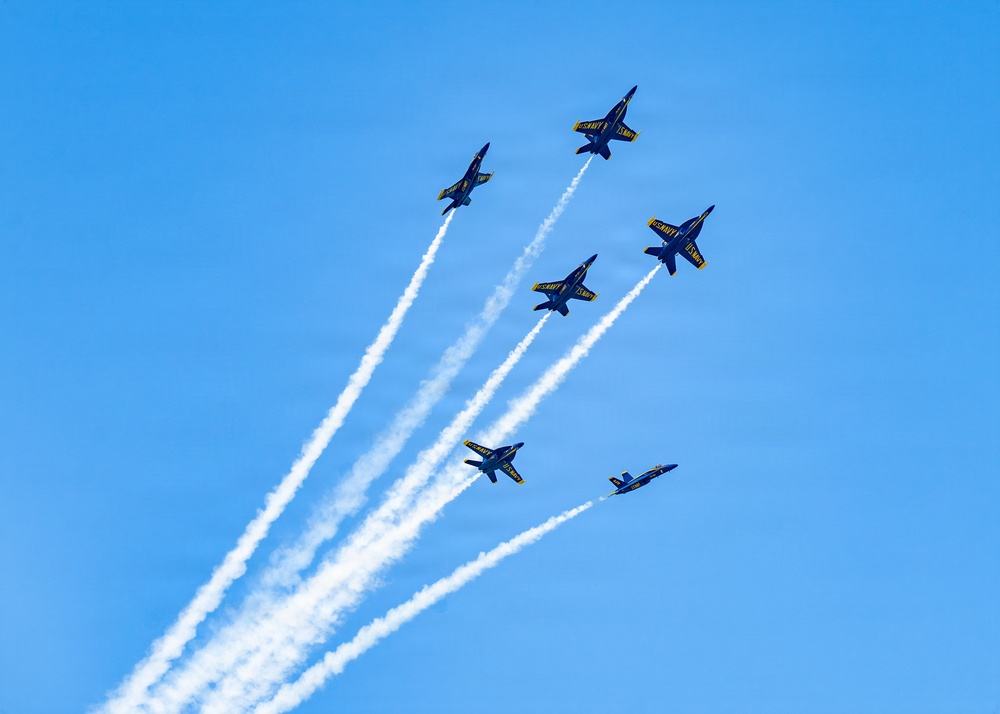 The Blue Angels perform at Cocoa Beach