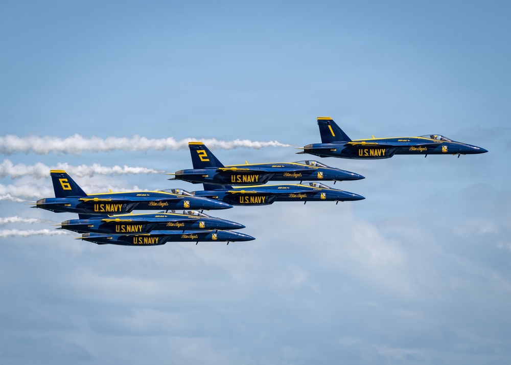 The Blue Angels perform at Cocoa Beach