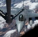 F-16s receive fuel from KC-135 in the U.S. Central Command AOR