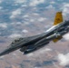 F-16s receive fuel from KC-135 in the U.S. Central Command AOR