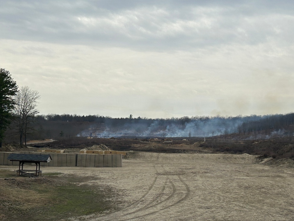 Range fire reduces risk by burning up leaves, branches and fuel