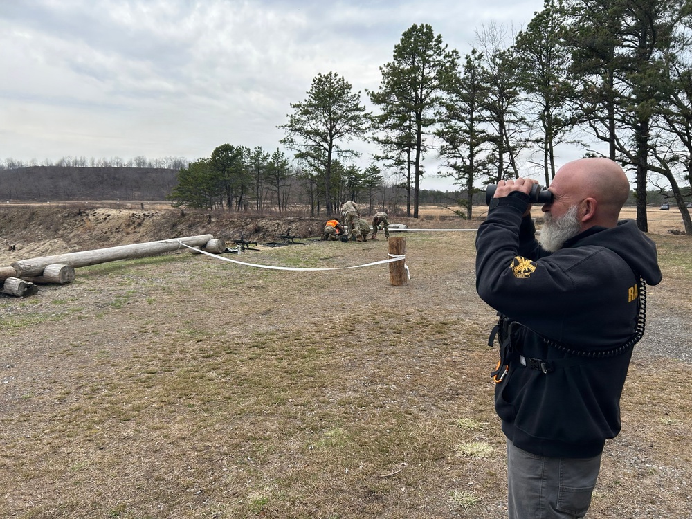Keeping a close watch on the fire to keep it contained to the impact area