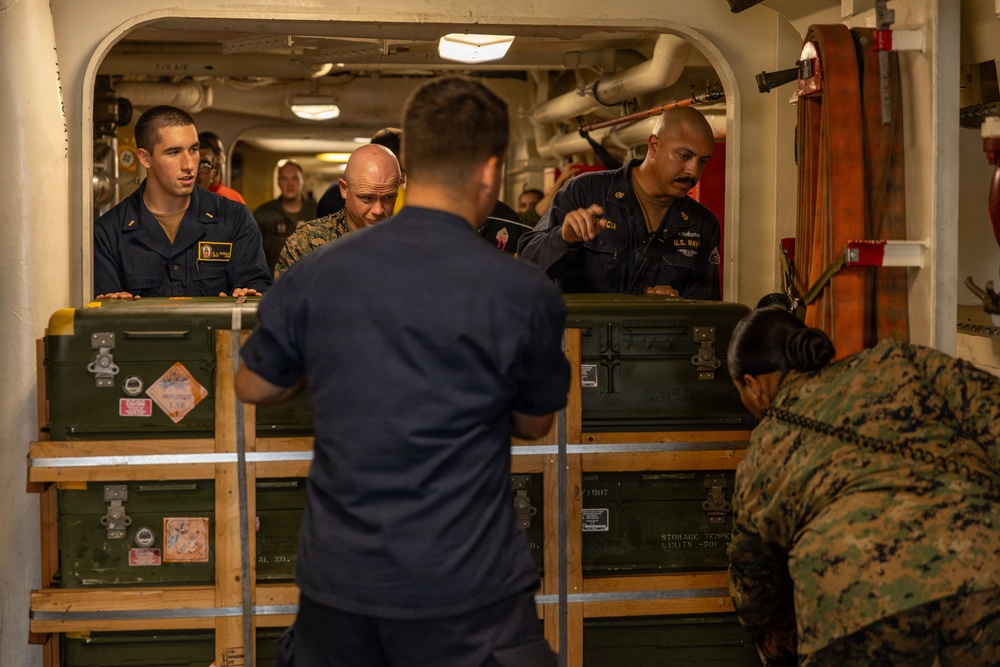 USS Portland Sailors and Marines Conduct Routine Operations