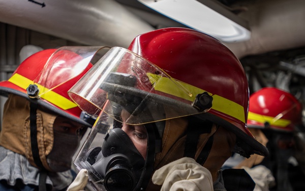 USS Gridley Damage Control Drill