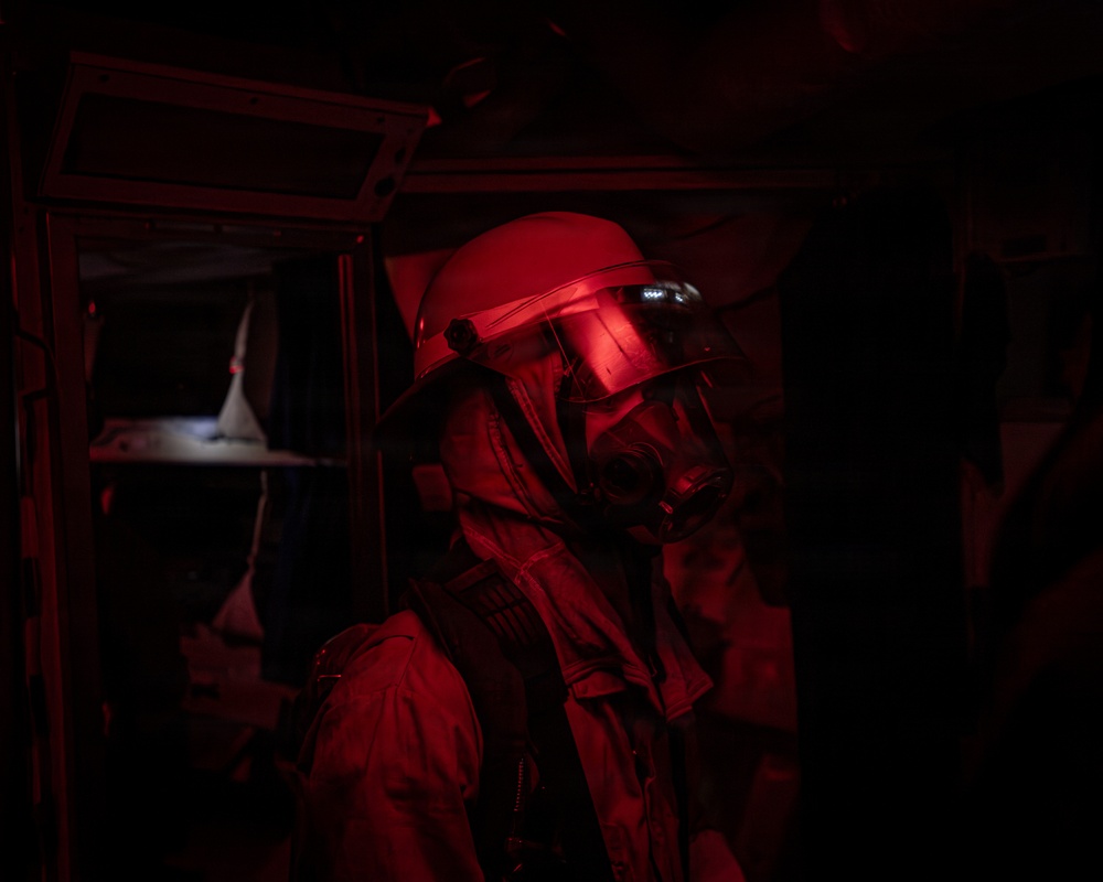 USS Gridley Damage Control Drill