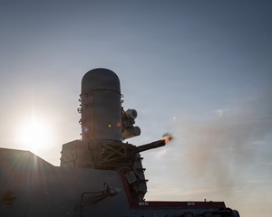 USS Ross CIWS firing