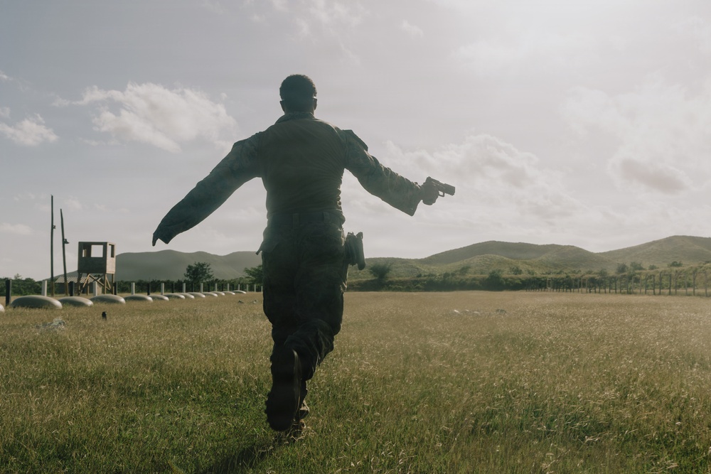22nd MEU (SOC) | India Co. Conduct Competition-Style Pistol Range