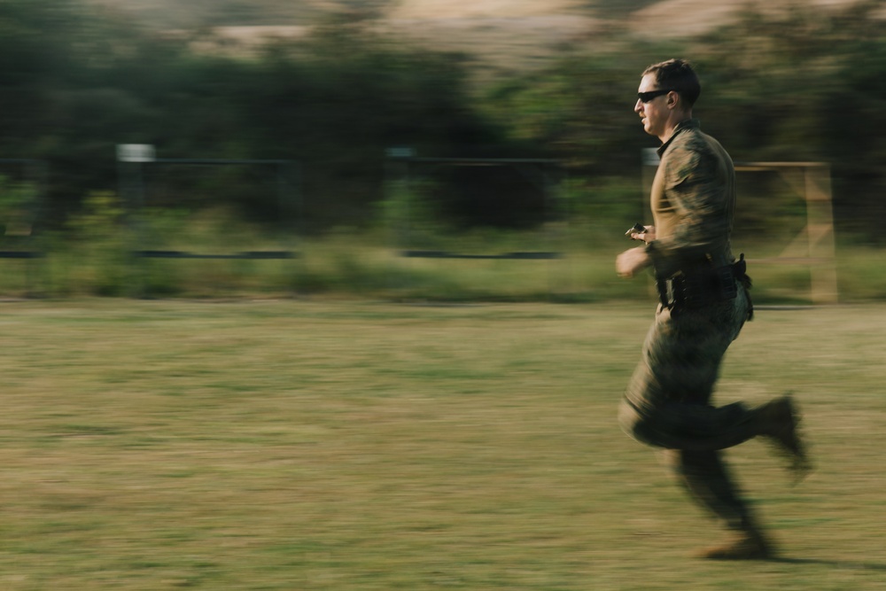 22nd MEU (SOC) | India Co. Conduct Competition-Style Pistol Range