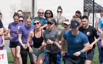 Fitness center hosts military child month fun run