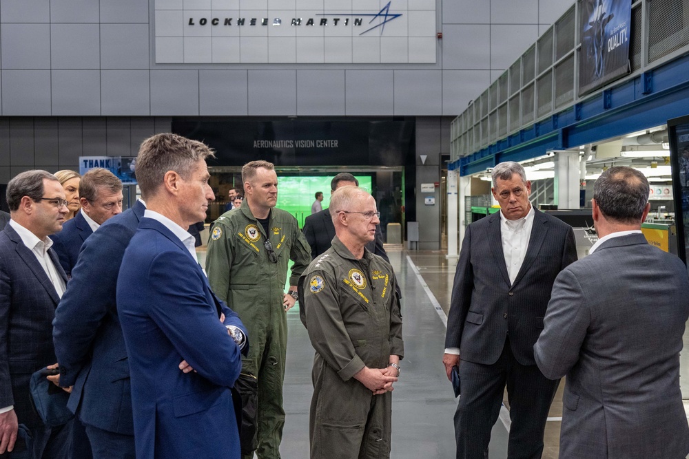 CNO tours Lockheed Martin F-35 production facility