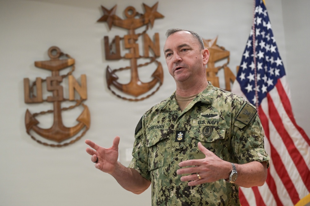MCPON John Perryman visits Naval Station Newport, Rhode Island
