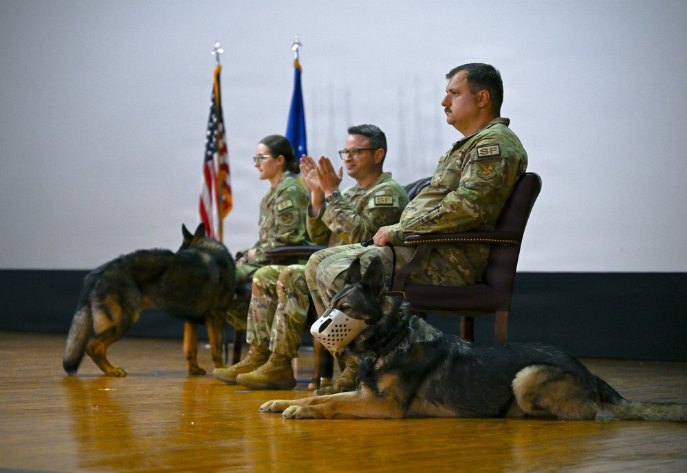 Furry Fighters: Military Working Dogs Howoard and Baily Retire