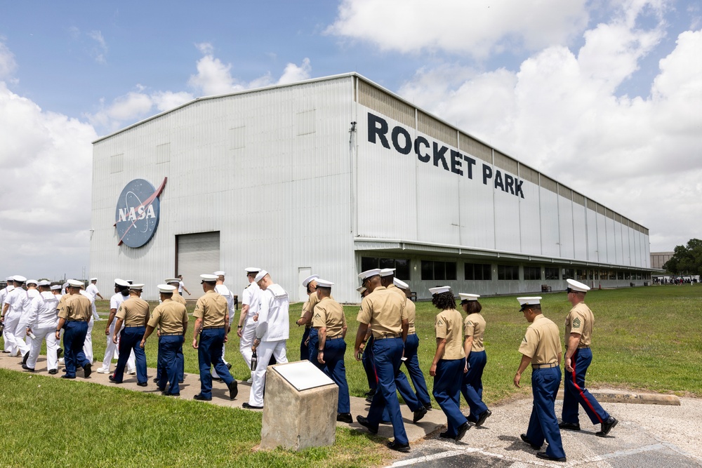 Marines and Sailors tour NASA’s Camp Johnson