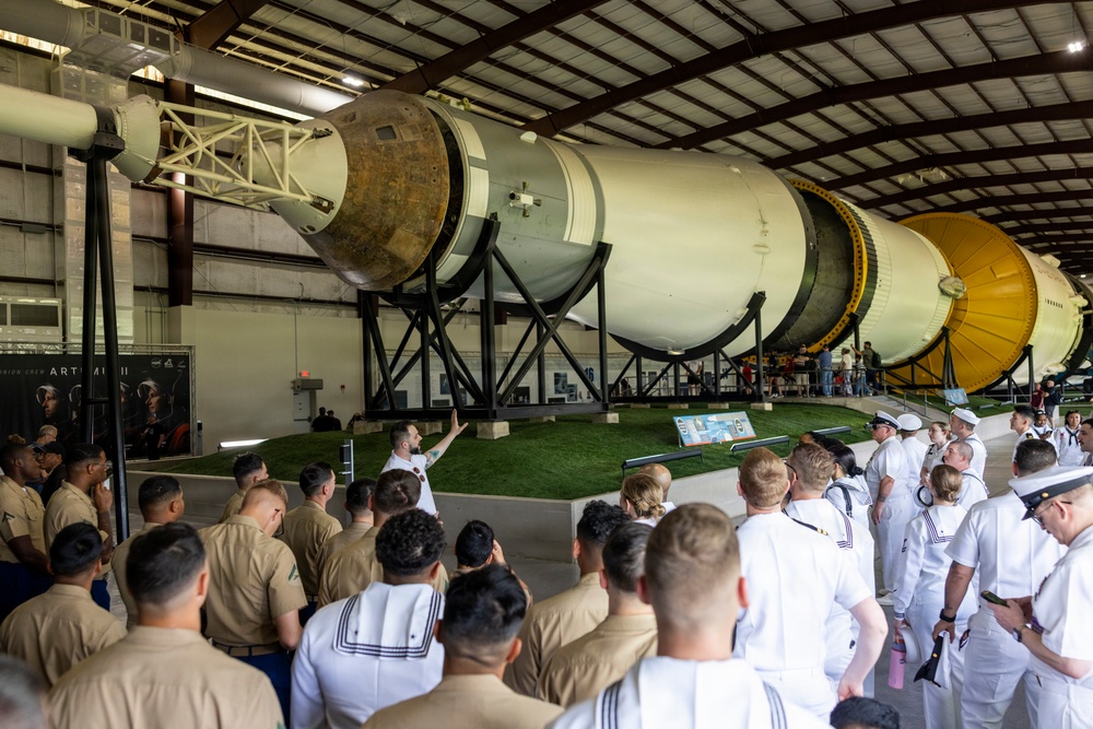 Marines and Sailors tour NASA’s Camp Johnson