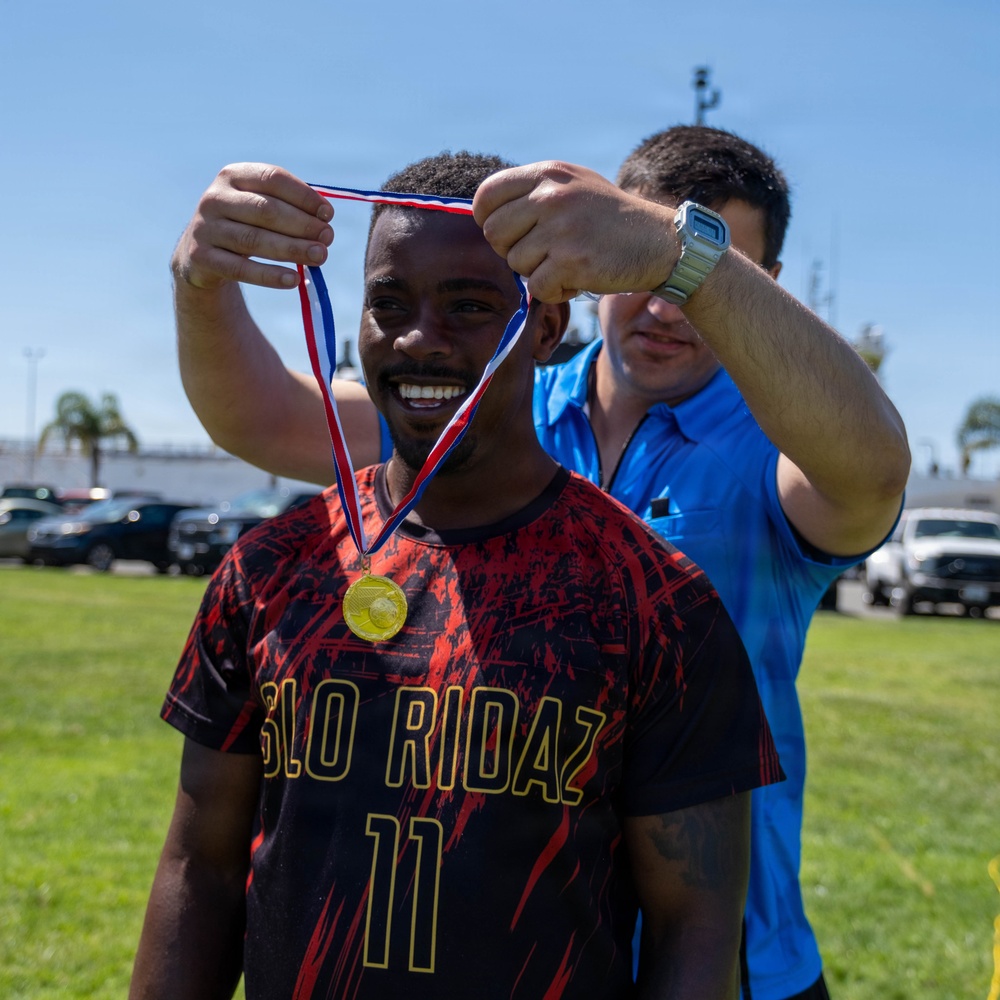 Coast Guard members participate in soccer tournament