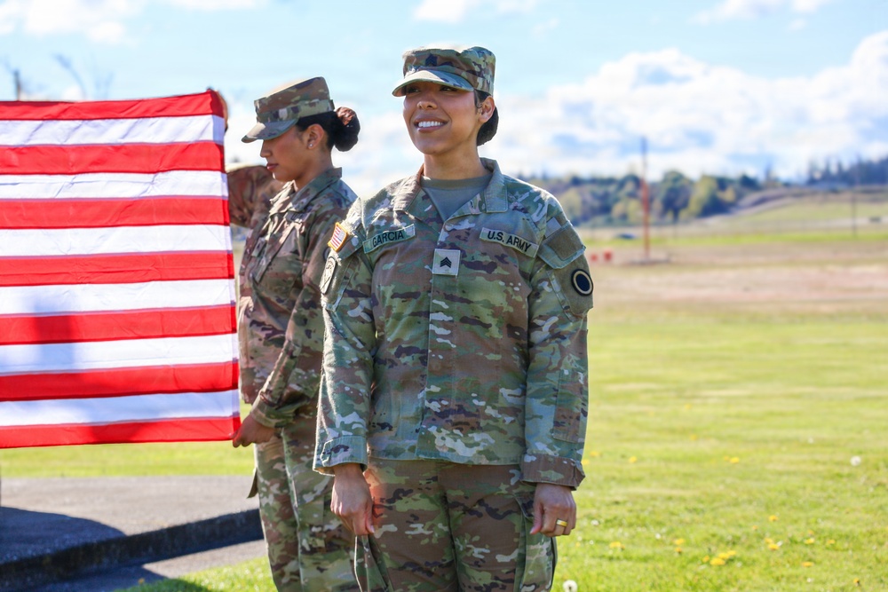 U.S. Army Sgt. Reenlists at Joint Base Lewis-McChord