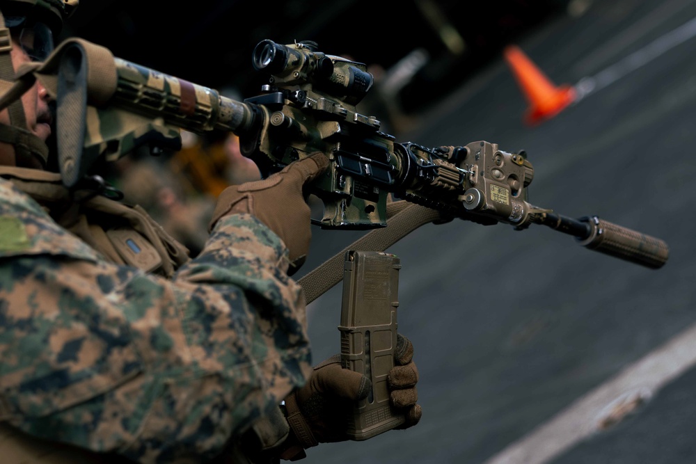 22nd MEU (SOC) | Lima Co. BLT 3/6 Deck Shoot Aboard USS San Antonio