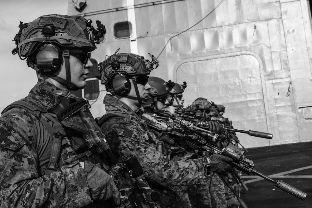 22nd MEU (SOC) | Lima Co. BLT 3/6 Deck Shoot Aboard USS San Antonio