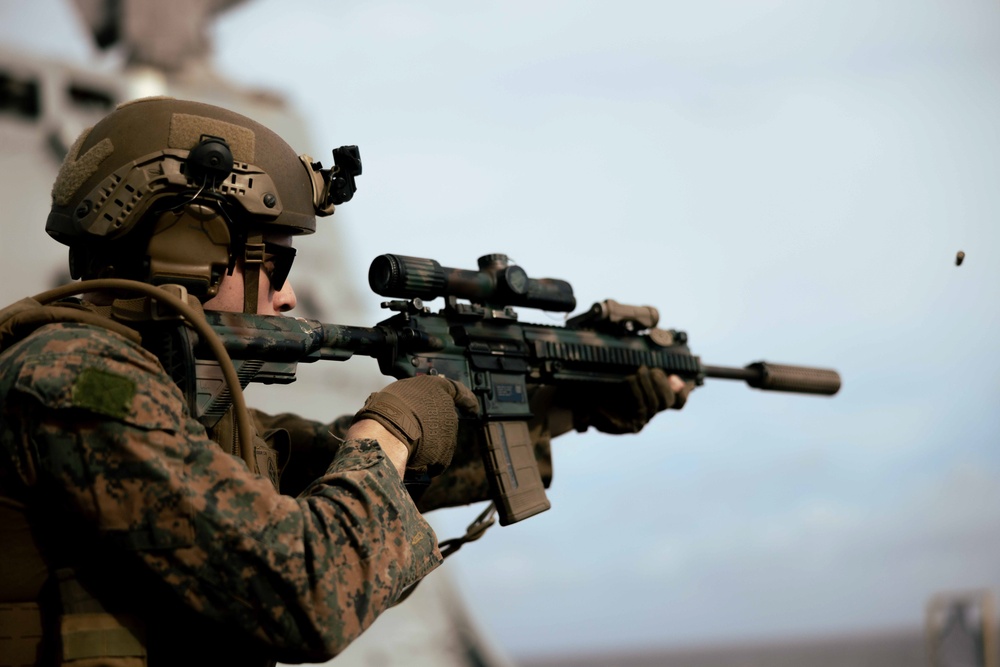 22nd MEU (SOC) | Lima Co. BLT 3/6 Deck Shoot Aboard USS San Antonio
