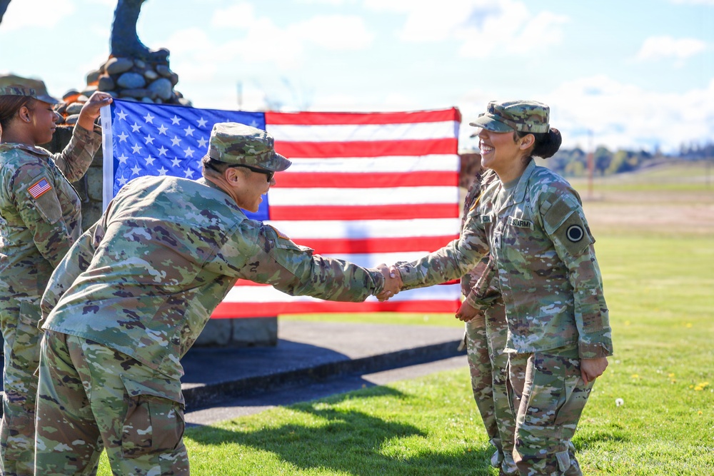 U.S. Army Sgt. Reenlists at Joint Base Lewis-McChord