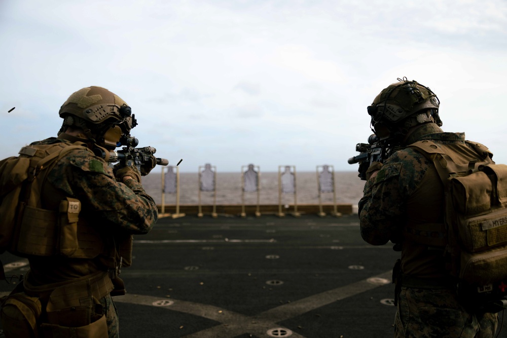 22nd MEU (SOC) | Lima Co. BLT 3/6 Deck Shoot Aboard USS San Antonio