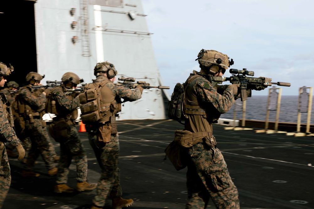 22nd MEU (SOC) | Lima Co. BLT 3/6 Deck Shoot Aboard USS San Antonio