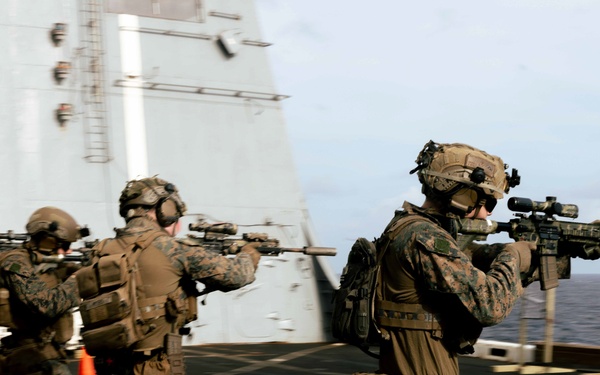 22nd MEU (SOC) | Lima Co. BLT 3/6 Deck Shoot Aboard USS San Antonio