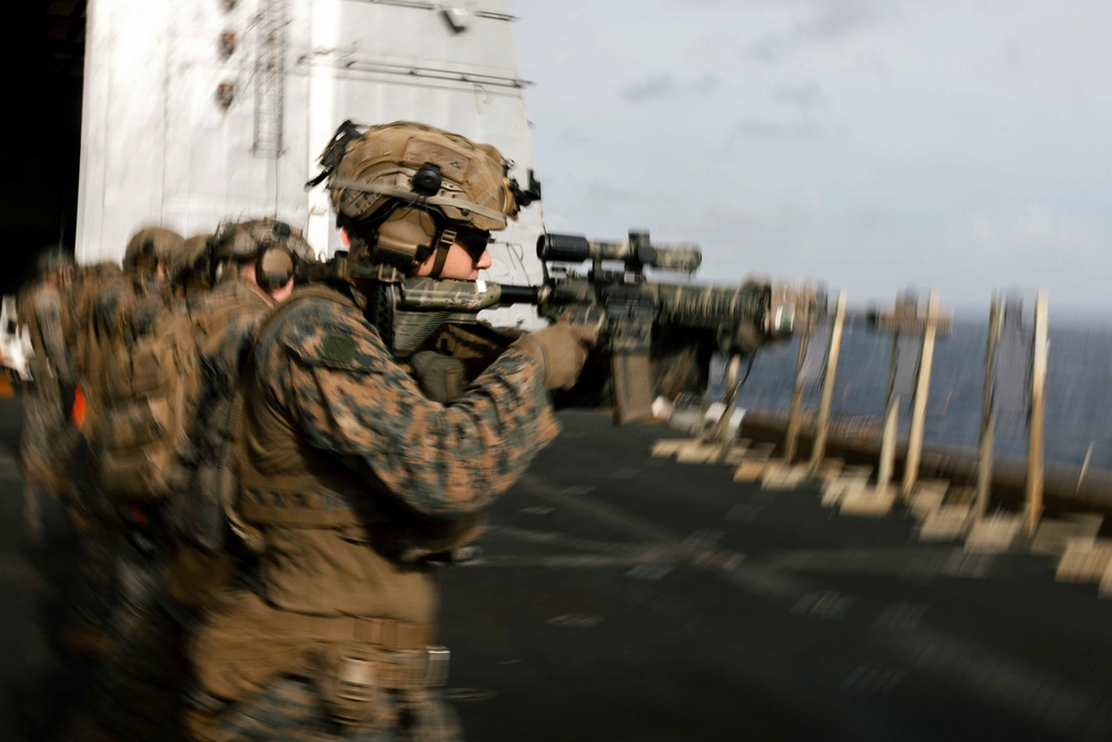 22nd MEU (SOC) | Lima Co. BLT 3/6 Deck Shoot Aboard USS San Antonio