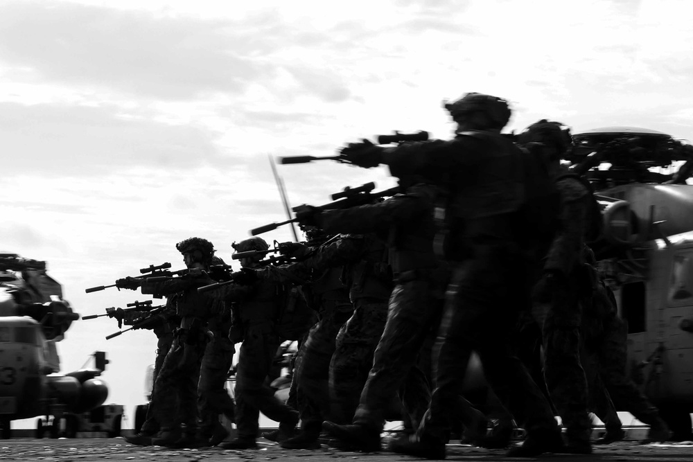 22nd MEU (SOC) | Lima Co. BLT 3/6 Deck Shoot Aboard USS San Antonio