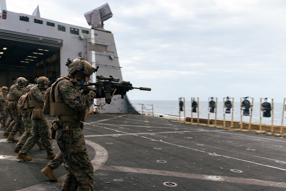 22nd MEU (SOC) | Lima Co. BLT 3/6 Deck Shoot Aboard USS San Antonio