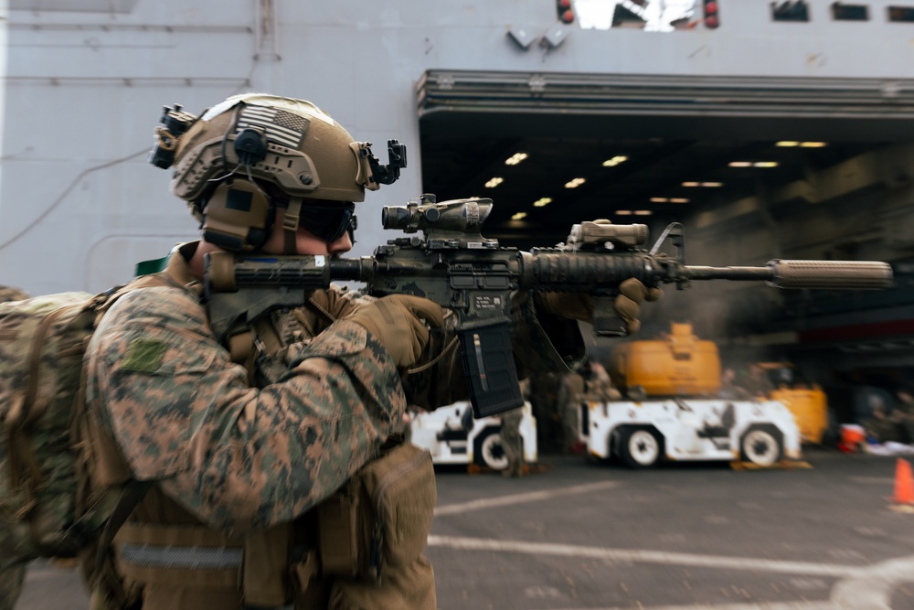 22nd MEU (SOC) | Lima Co. BLT 3/6 Deck Shoot Aboard USS San Antonio