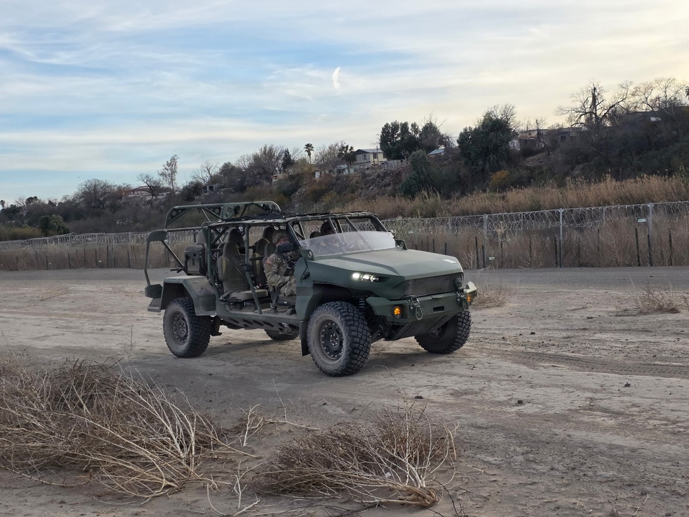 JTF-SB Soldiers utilize Infantry Squad Vehicle for sector patrols