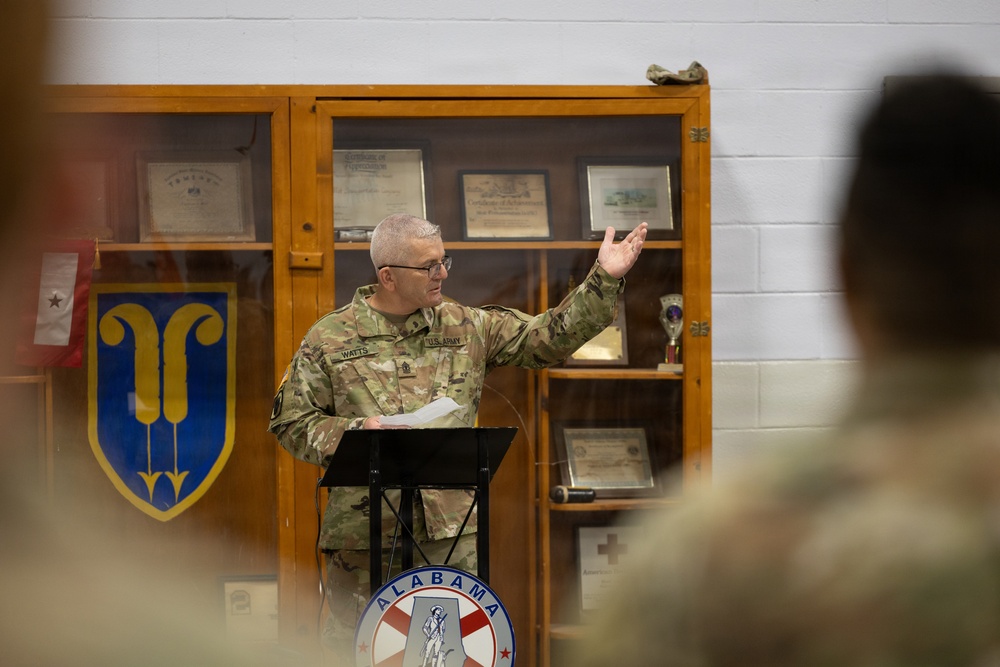 1st Sgt. change of responsibility marks leadership transition in Alabama unit
