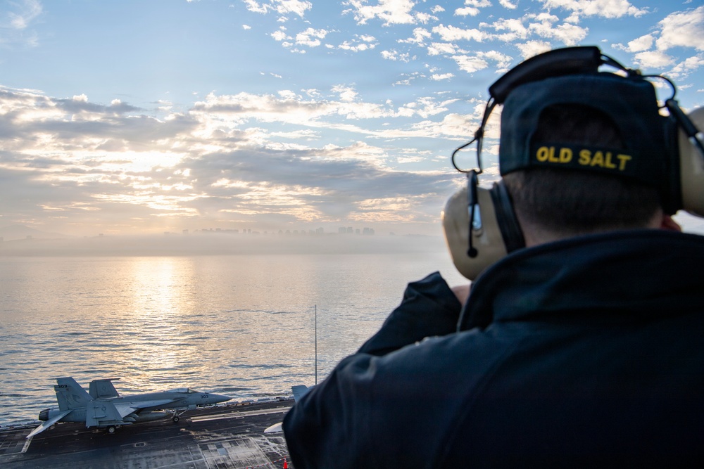 Nimitz Sailor Stands Watch