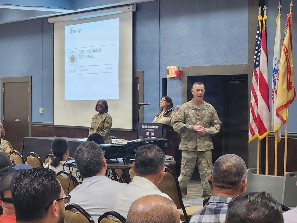 Fort Buchanan town hall strengthens readiness through transparency and recognition