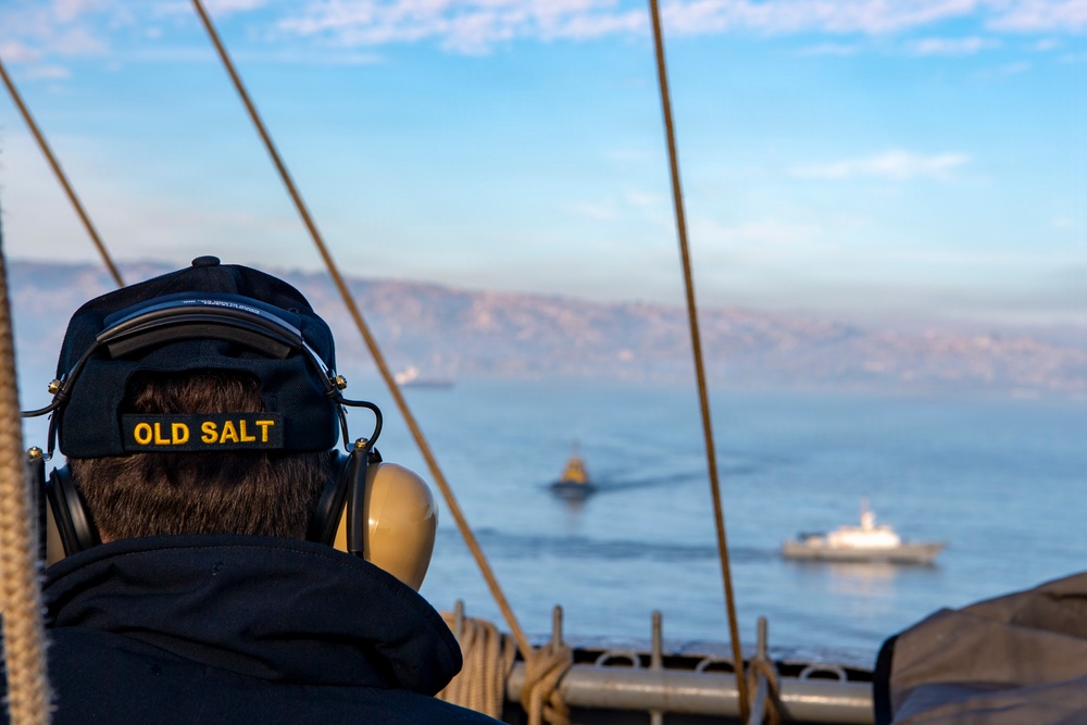 Nimitz Sailor Stands Watch