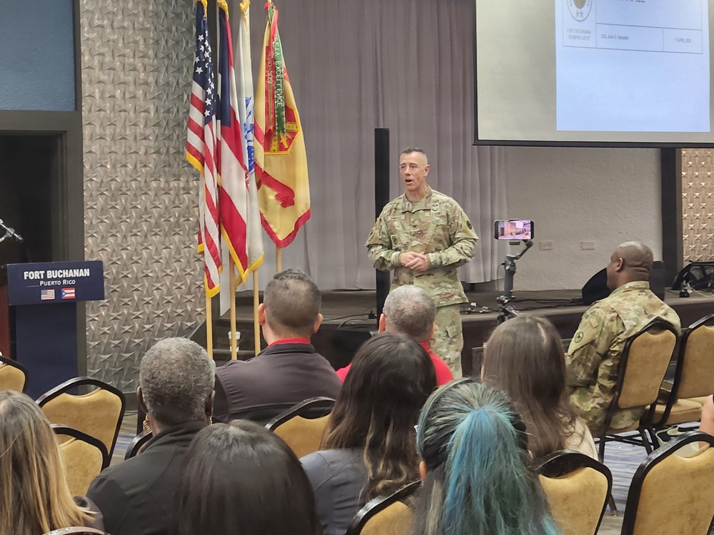 Fort Buchanan town hall strengthens readiness through transparency and recognition