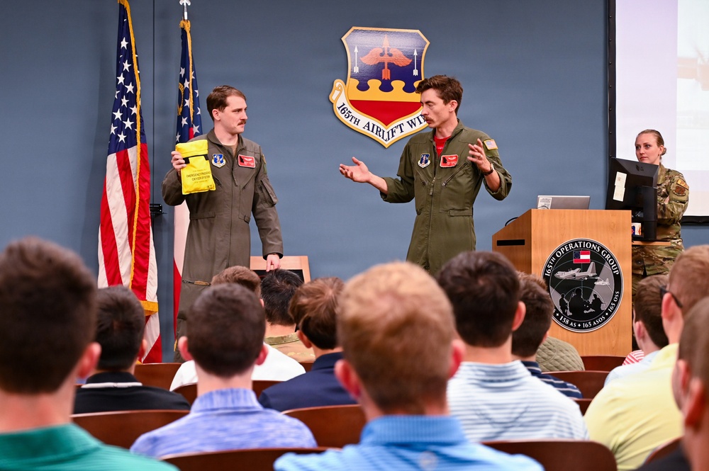 165th Airlift Wing hosts Benedictine Military School JROTC orientation flight
